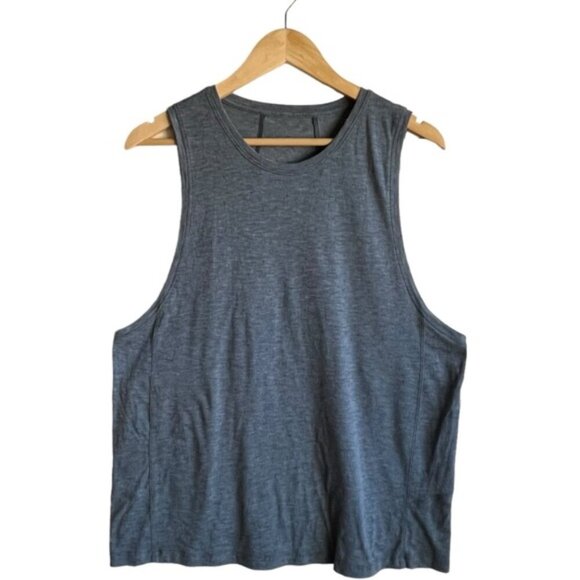 Lululemon Box It Out Tank Size 10 Heathered Blue Gray - Picture 2 of 6